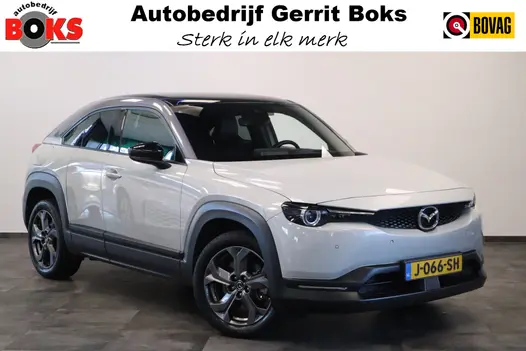 Mazda MX-30 e-SkyActiv 145 First Edition 36 kWh Navigatie Halfleder interieur 18 lmv lane ass. 24 maanden garantie mogelijk (*vraag naar de voorwaarden)