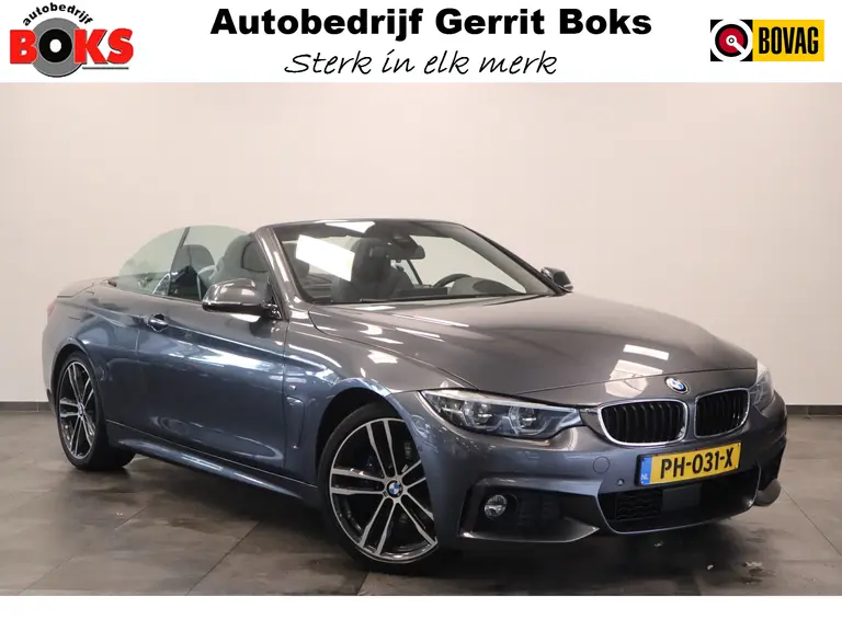 BMW 4 Serie Cabrio 420i High Executive M-sport Leder Head-up Full-led Navigatie afbeelding 1