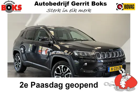 Jeep Compass 4xe 190 Plug-in Hybrid Electric Limited Lease Ed. Navigatie Stoel/Stuur verwarming trekhaak lane assist * 2e Paasdag zijn wij geopend van 12:00 tot 17:00uur! *
