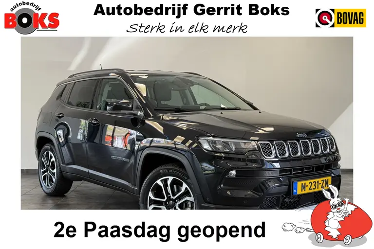 Jeep Compass 4xe 190 Plug-in Hybrid Electric Limited Lease Ed. Navigatie Stoel/Stuur verwarming trekhaak lane assist * 2e Paasdag zijn wij geopend van 12:00 tot 17:00uur! * afbeelding 1
