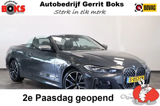 BMW 4 Serie Cabrio M440i xDrive High Executive 374 PK Navigatie 360Camera Volleder Apple carplay 19LMV Head up * 2e Paasdag zijn wij geopend van 12:00 tot 17:00uur! *